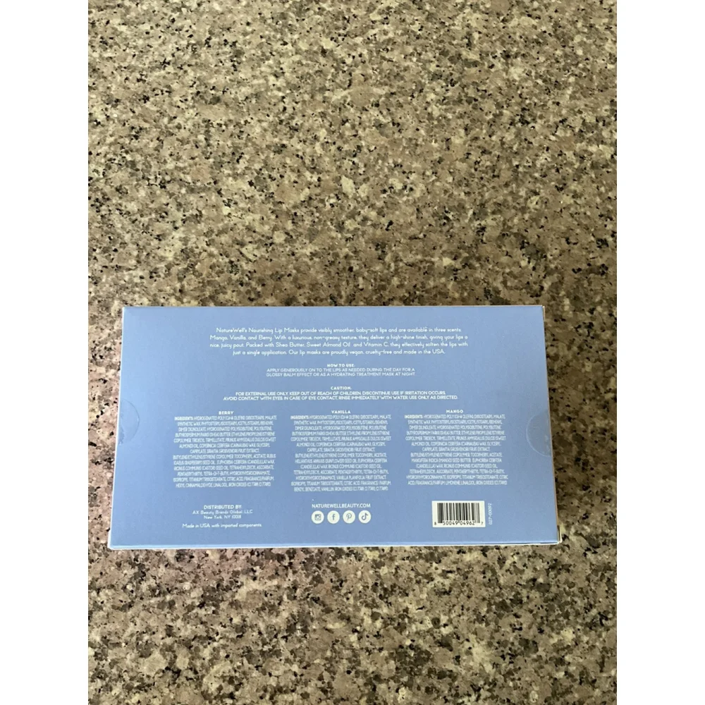 NatureWell Hydrating Lip Masks, Mango, Vanilla & Berry Flavors